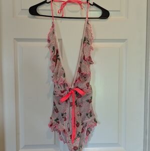 🍓 Strawberry lingerie one-piece!